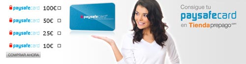 PaySafeCard - Tipos de tarjeta
