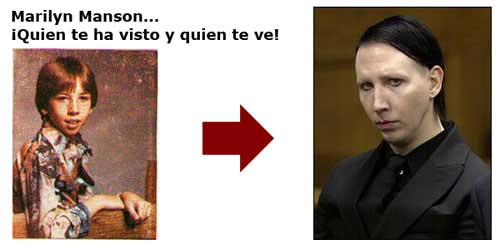 Marilyn Manson, de niño y ahora