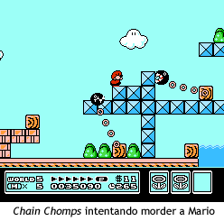 Chain Chomps en Super Mario Bros 3