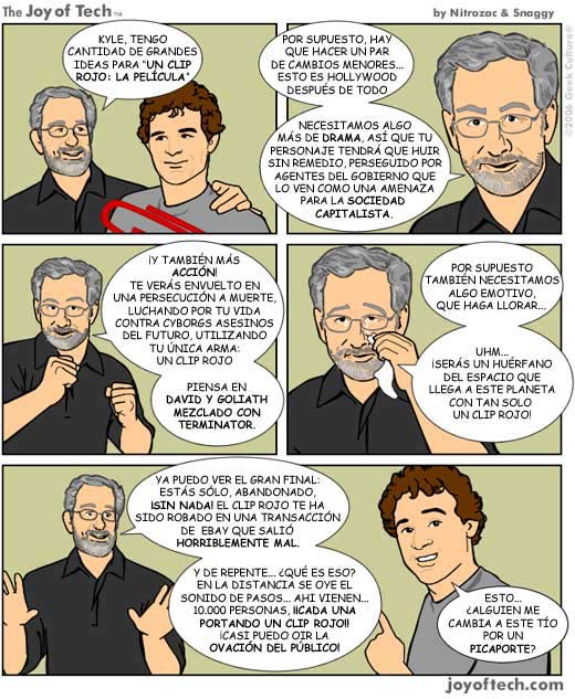 Spielberg y la película del clip rojo