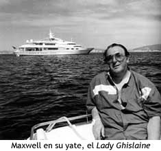 Maxwell a bordo del Lady Ghislaine