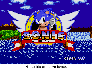 Sonic the Hedgehog - Pantalla de título