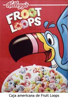 Caja de cereales Froot Loops