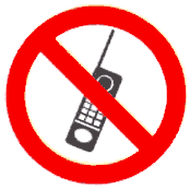 Prohibido usar teléfonos móviles