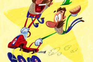 Mario y Luigi, al estilo de John Kricfalusi