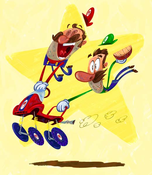 Mario y Luigi vistos por John Kricfalusi