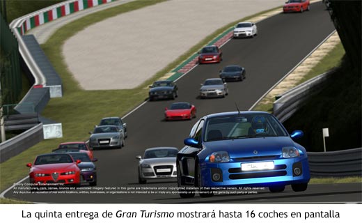 GT5 mostrará hasta 16 coches en pantalla