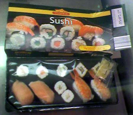 Contenido del paquete de Sushi de LIDL