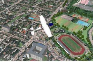 Un simulador de vuelo en Google Earth