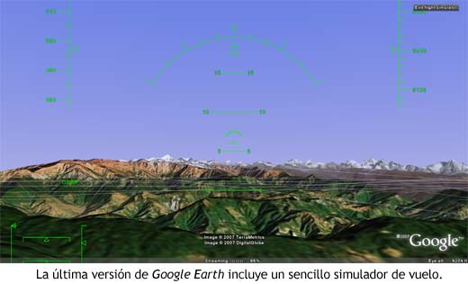 El simulador de vuelo de Google Earth