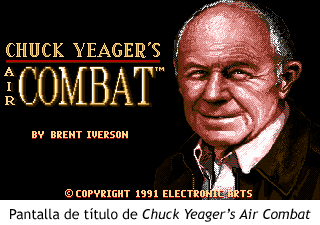 Chuck Yeager's Air Combat - Pantalla de título