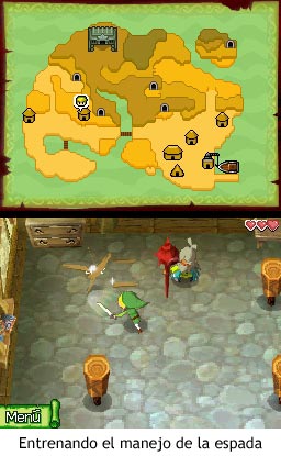 Zelda Phantom Hourglass - Entrenando el manejo de la espada