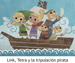 Zelda Phantom Hourglass - Link, Tetra y la tripulación pirata