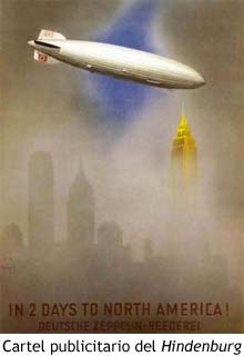 Cartel publicitario del Hindenburg