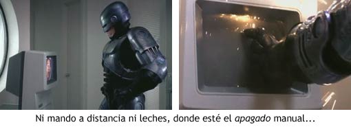 Robocop rompe un televisor de un puñetazo