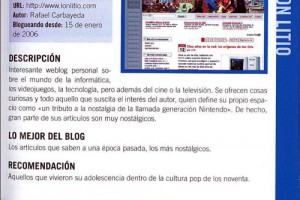 ion litio en ‘La Gran Guía de los Blogs 2008’