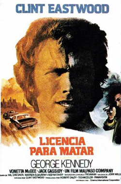 Clint Eastwood en Licencia para matar - Carátula