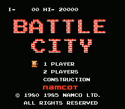 Battle City - Pantalla de título