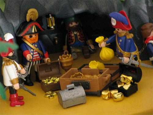 El mundo Playmobil - Reunión de piratas en la cueva del tesoro