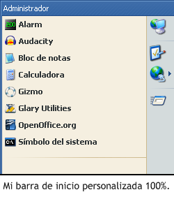 Optimizando Netbooks - Mi barra de inicio Optimizando Netbooks - Mi barra de inicio