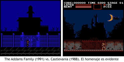 The Addams Family NES vs Castlevania