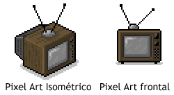 Pixel Art - Isométrico vs frontal