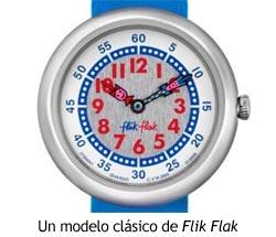 Flik Flak, esfera de un reloj